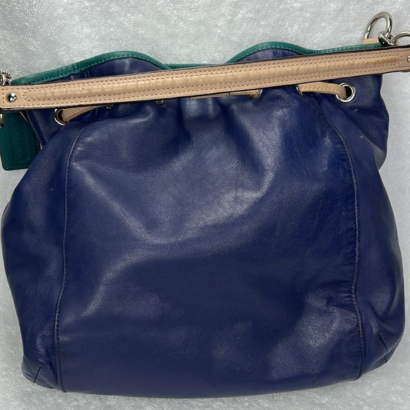 Coach 2013 Navy and Teal  Bag - Picture 6 of 9